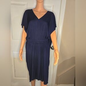 Miguelina draped blue dress size L